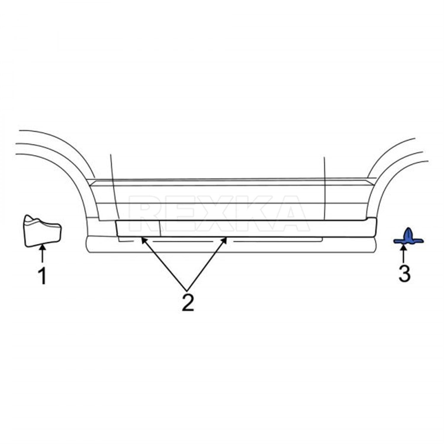 Rexka 20Pcs Rocker Panel Ground Effects Moulding Clips For Ford F150 Explorer Expedition F1Tz7810182A F57Z7810182Aaa