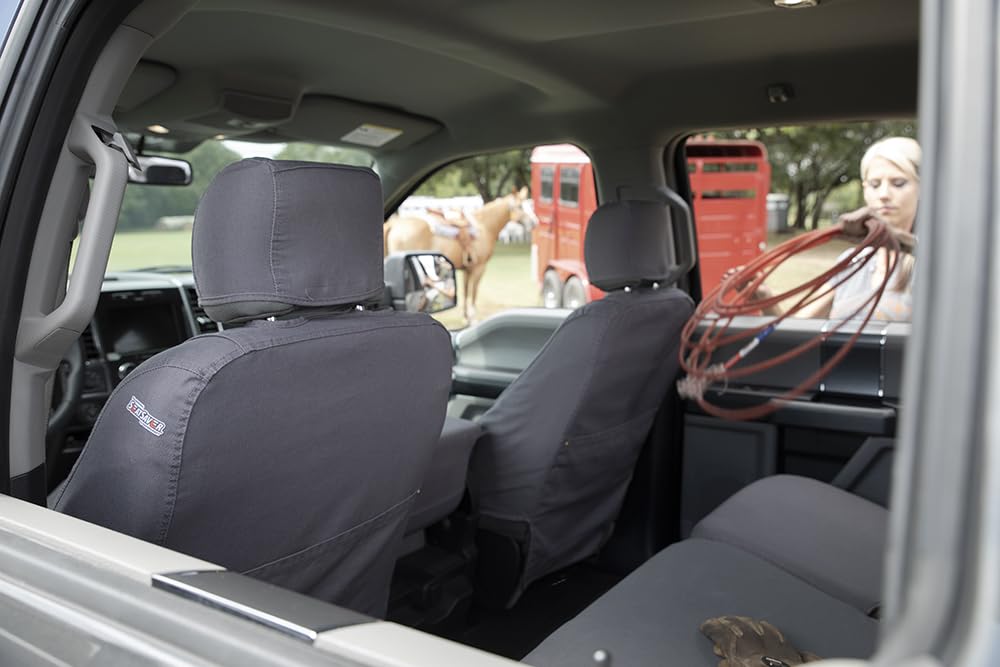 Covercraft Carhartt Seatsaver Custom Seat Covers | Fits 2015-2018 Ford F-150 (Excludes Raptor) | 1St Row Bucket Seats, Duck Weav