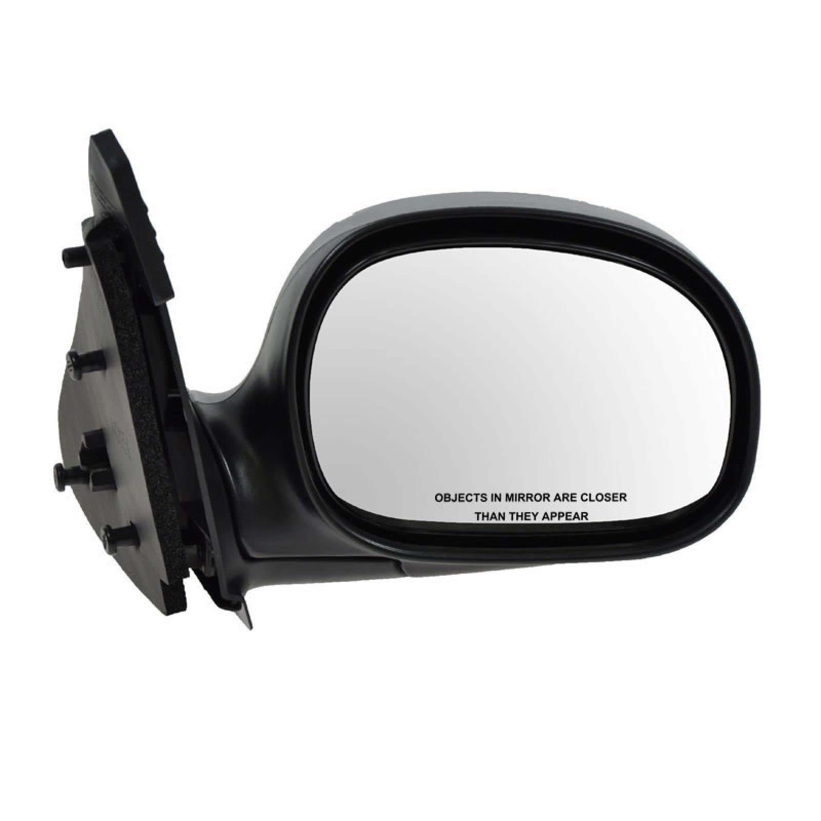 Trq Right Mirror Manual With Chrome Cover Passenger Side Compatible With 1997-2002 Ford F-150 Fo1321188