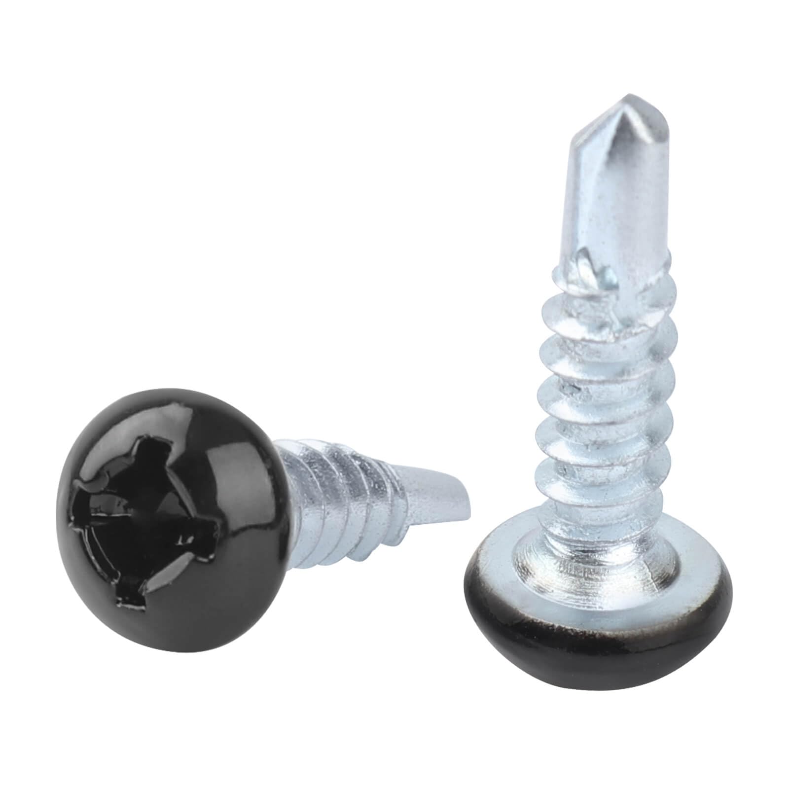 Pan Head Metal RV Screws Black #8 X 5/8 for Quad Drive Self Tapping Drill RV Interior and Exterior Enclosed Trailer Repair Scr