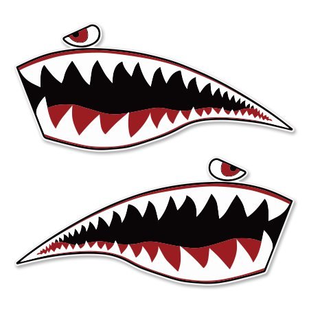 Warhawk Shark Tiger Vinyl Sticker - Select Size