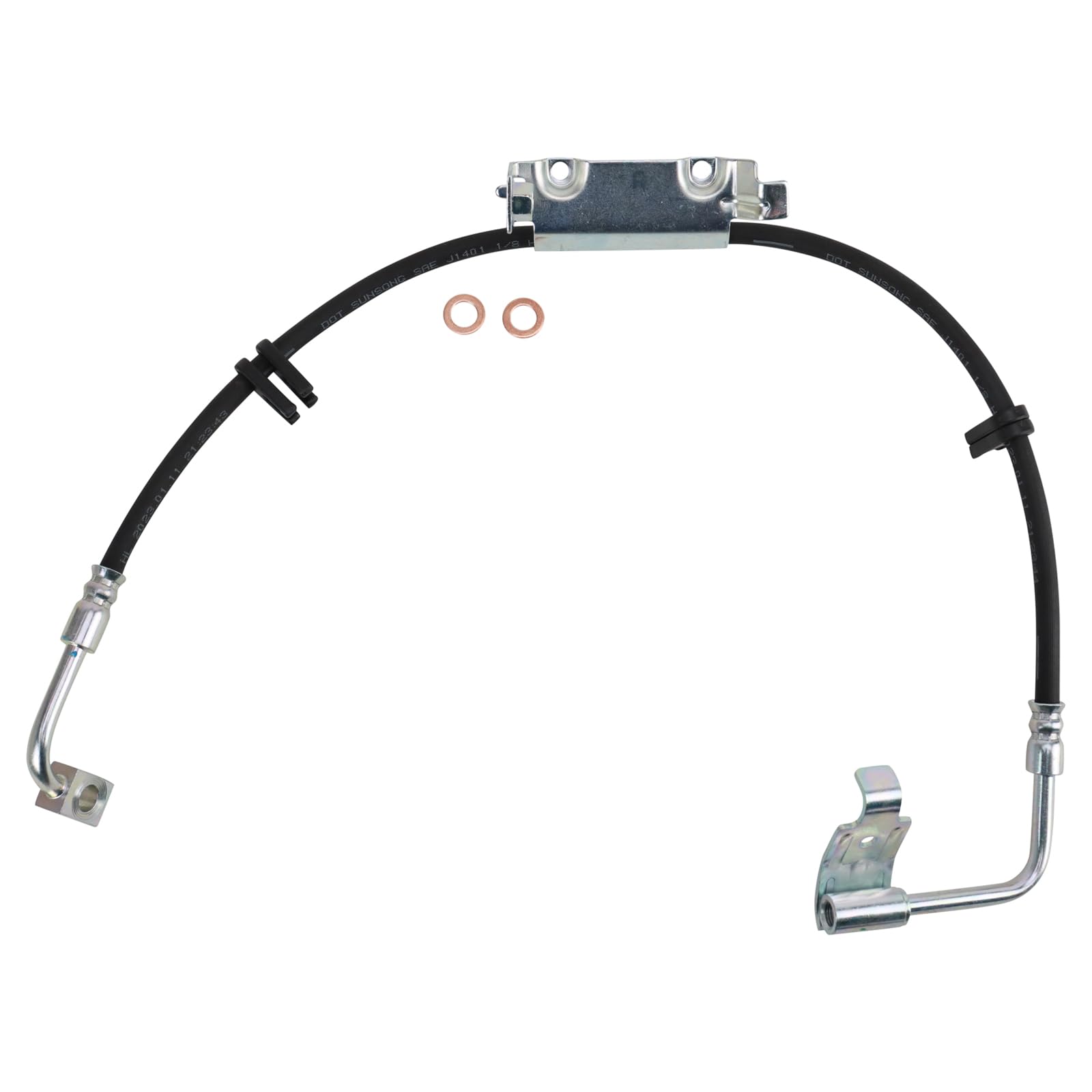 Trq Front Brake Hose Set Compatible With 2011-2017 Jeep Wrangler 2018 Wrangler Jk