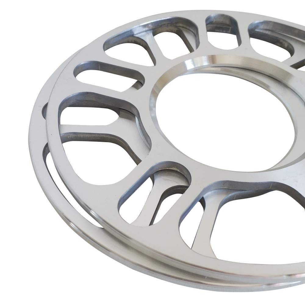 Zhteapr 4Pc 3Mm Universal Wheel Spacers Adapters For Most 5 Lug Vehicle Bolt Patterns Pcd From 100-120.65Mm - 5X100 5X108 5X110