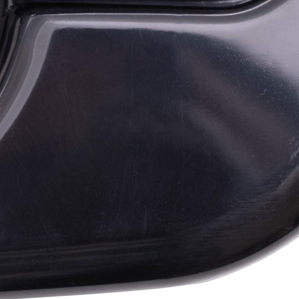 AutoandArt Brock Replacement Set Rear Outside Door Handles Black Bezels w/Chrome Levers Compatible with 2001-2007 Silverado Sierra Crew Cab Pickup Truck 15745141 15745140