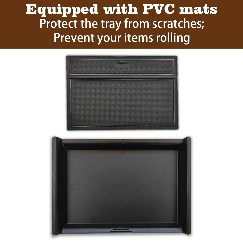 Muslogy Lower Center Console Organizer Compatible with Toyota Tundra 2022-2024 Accessories SR SR5 Limited TRD PRO Console Insert