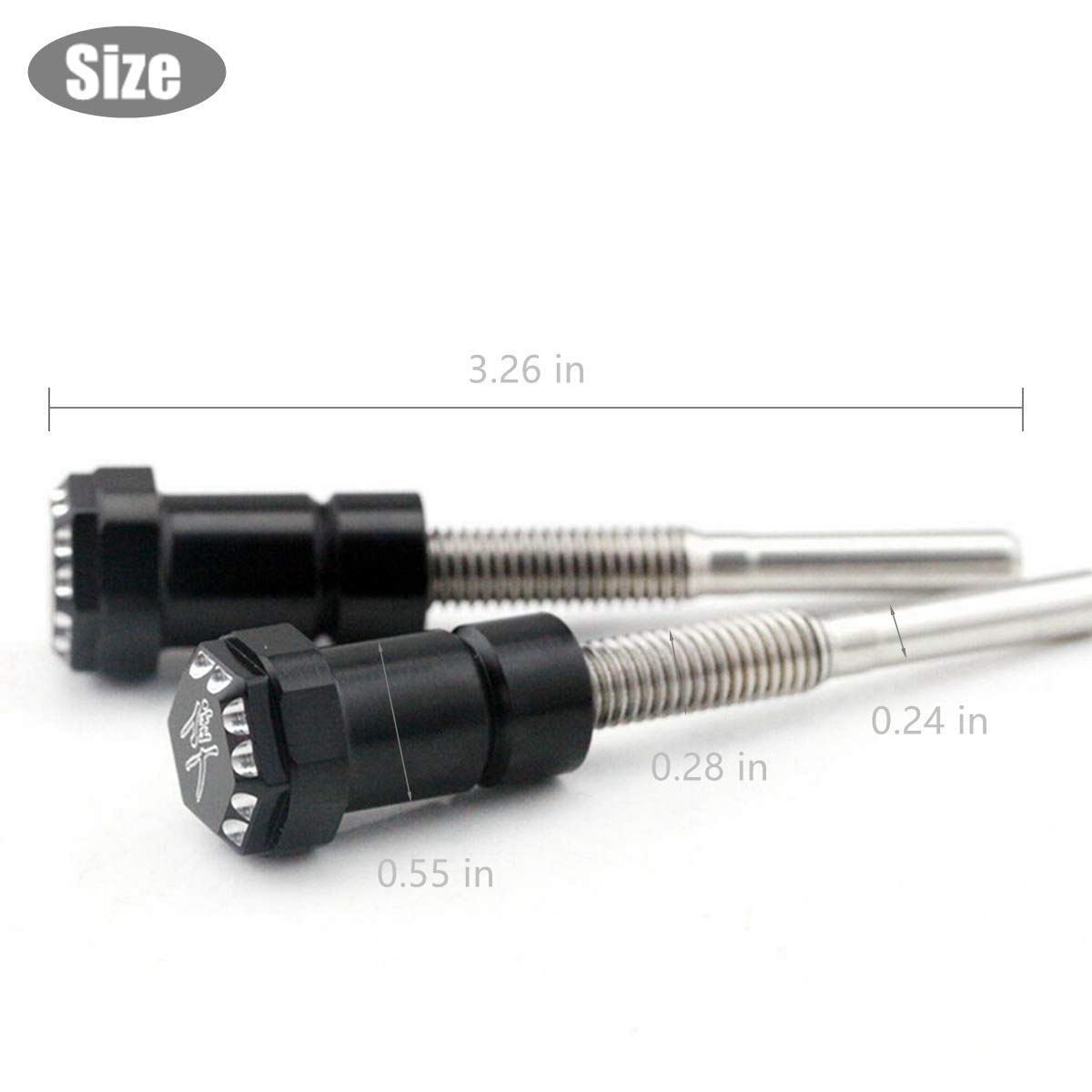 Gidibii Seat Thumb Screws Bolts, Front Mount Screw Cap Compatible With Suzuki Gsx1300R Hayabusa 2008-2020 (2 Pcs,Black)