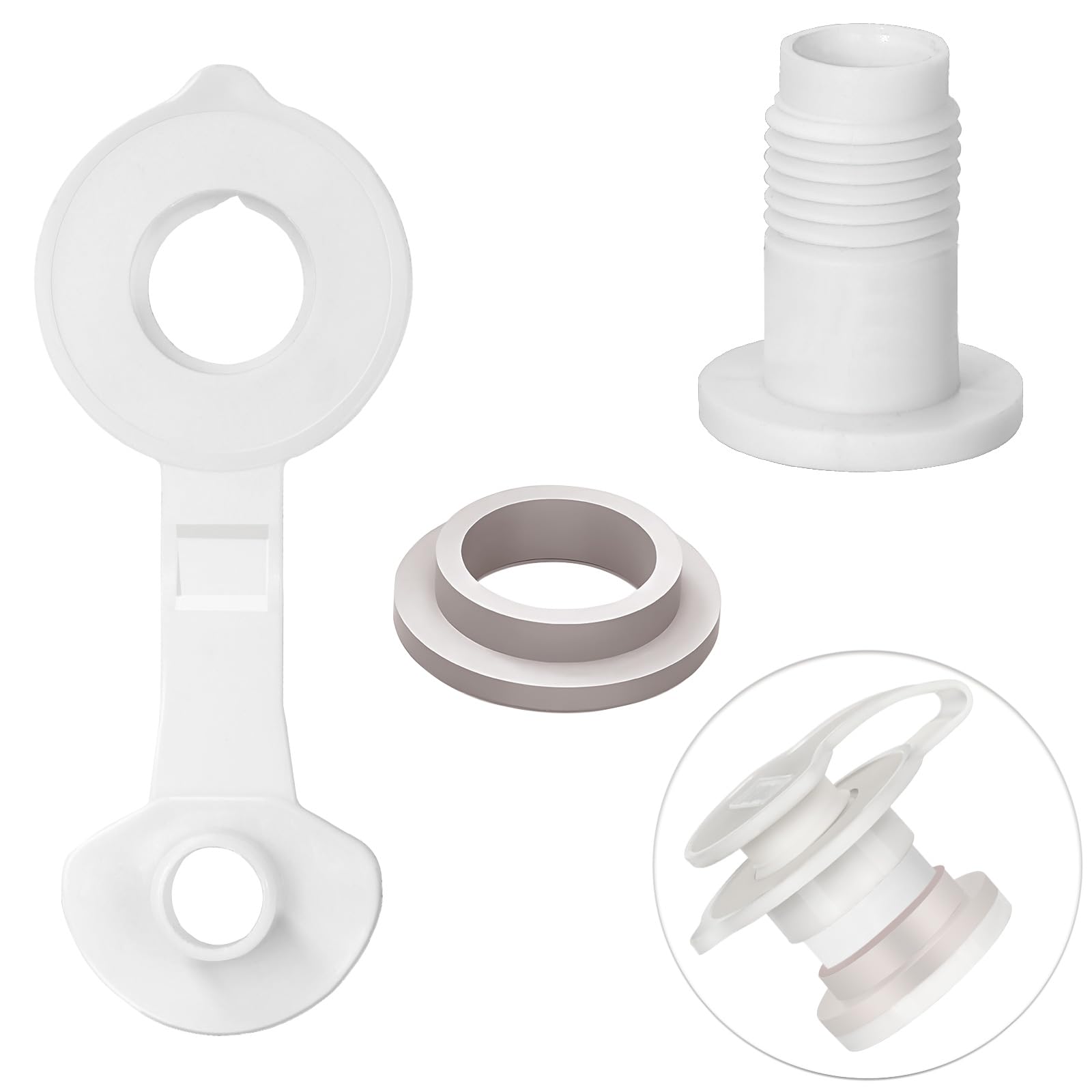 Cooler Standard Drain Plug Assembly, Drain Plug Replacement For Cooler - 1.5'' Shaft Length