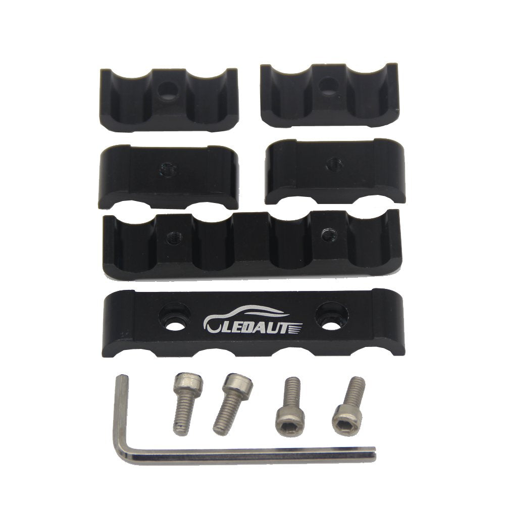 Ledaut 12Pc Engine Spark Plug Wire Separator Divider Suit For 8Mm 9Mm 10Mm (Black)