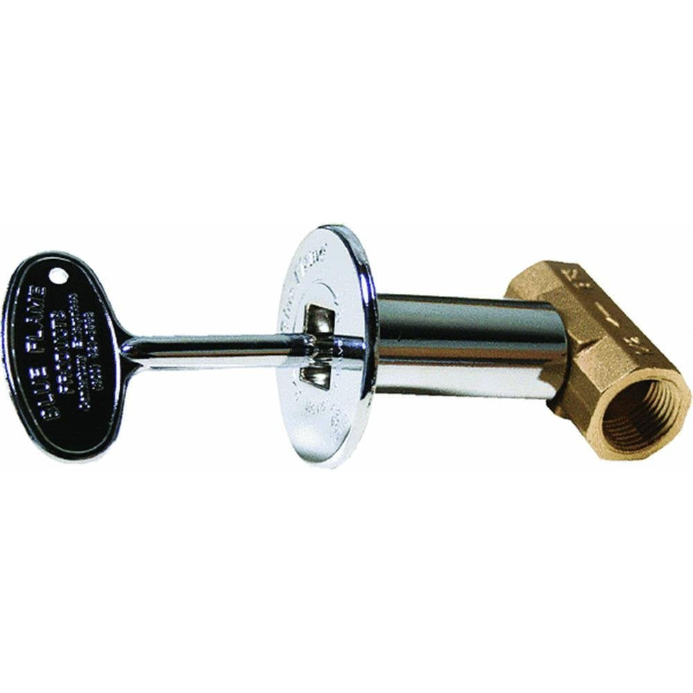 Canterbury Log Lighter Gas Valve Soft Seat Globe Type Valve 12  Straight Chrome Aga