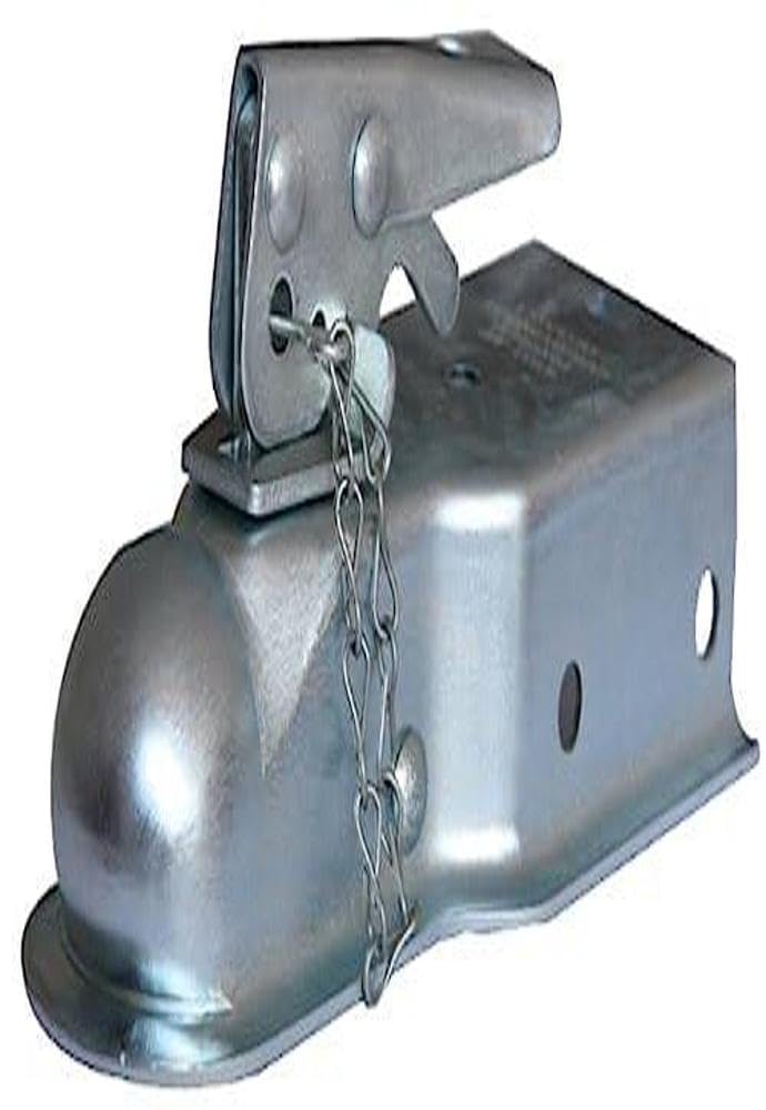 Husky 87072 1-7/8'' Ball 3'' Width Straight Coupler With Chain,Grey