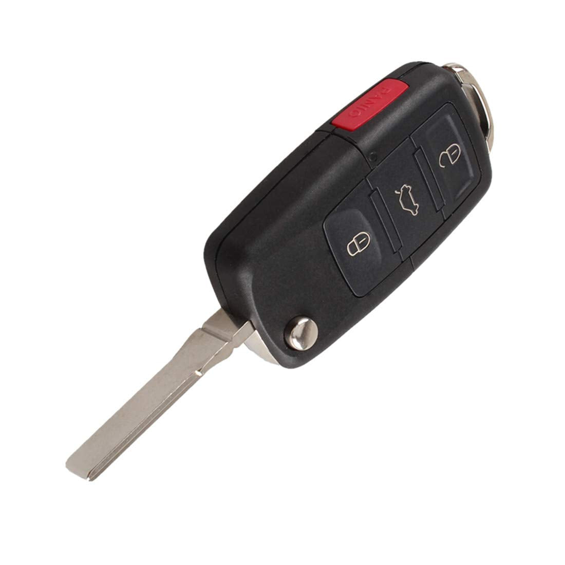 New Uncut Blade Keyless Remote Key Fob Shell Case No Chips Inside for VW Volkswagen Jetta Passat Golf Beetle Rabbit GTI CC EOS(B