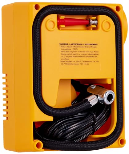 Wagan EL7302 12V DC Digital Set Air Compressor 120 PSI with LED Work Light Portable Tire Inflator Air Pump for Car, Trucks, Motorcycles and Other Inflatables