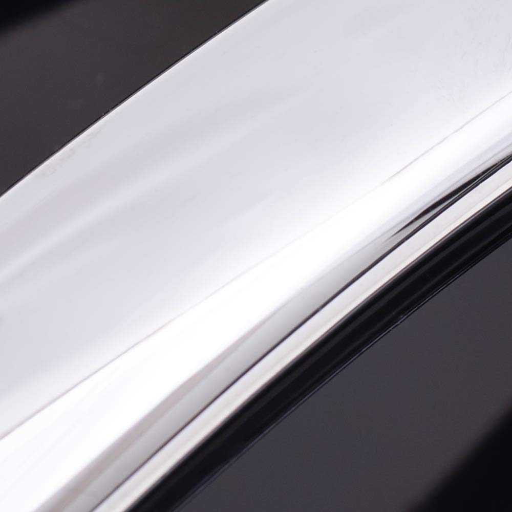 Autoandart Brock Replacement Set Rear Outside Door Handles Black Bezels W/Chrome Levers Compatible With 2001-2007 Silverado Sier