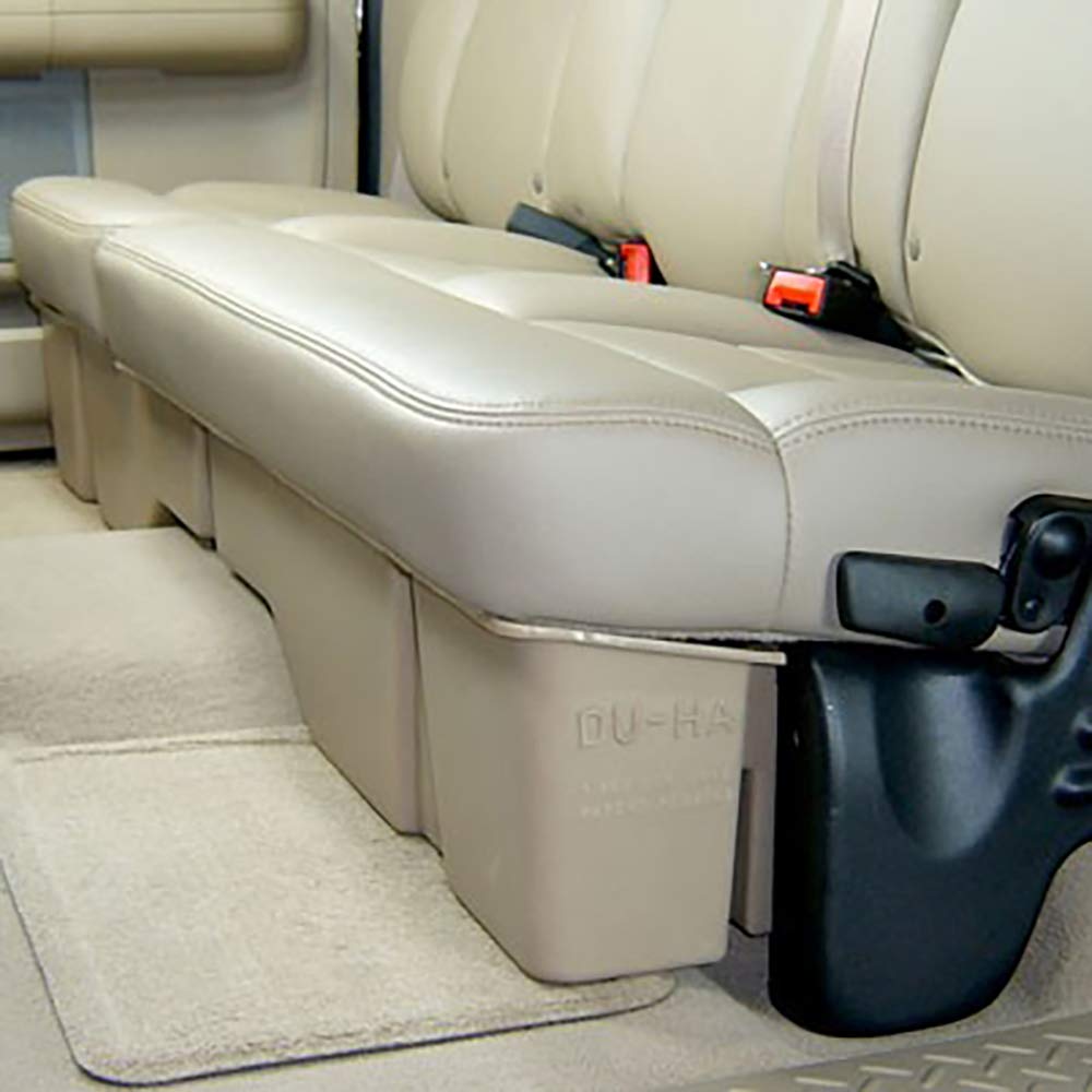 Du-Ha Under Seat Storage Fits 2004-2008 Ford F150 Supercab & Supercrew | Black Heavy-Duty Back Seat Organizer, Includes 2-Piece