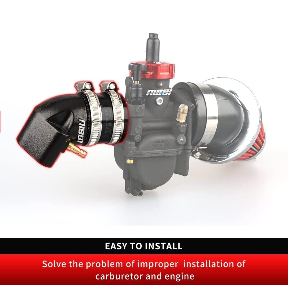 Nibbi Motorcycle Intake Manifold,Carburetor Boot Joints,Parts Replacement Manifold Boot For Motorcross Dirt Bike Gy6 Engine Scooter