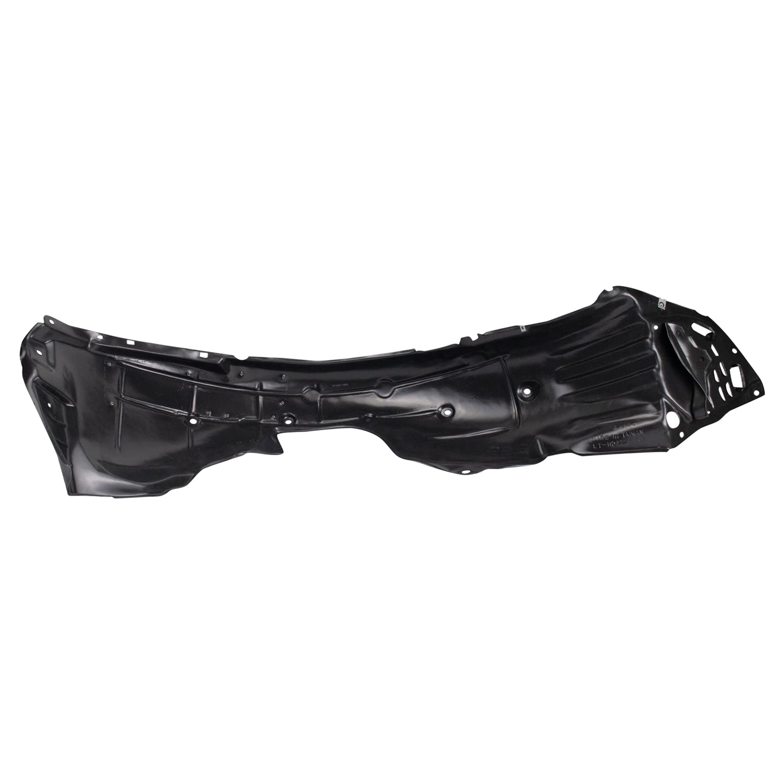 Trq Inner Fender Liner Set Compatible With 2017-2018 Honda Civic Ho1248158 Ho1249175