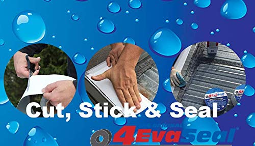 Multi-Purpose Rubberized Roofing And Waterproofing Tape Stops Leaks ! - Roof Rv Camper Awning Tarp Boat Repair - White 4In X 50 Ft