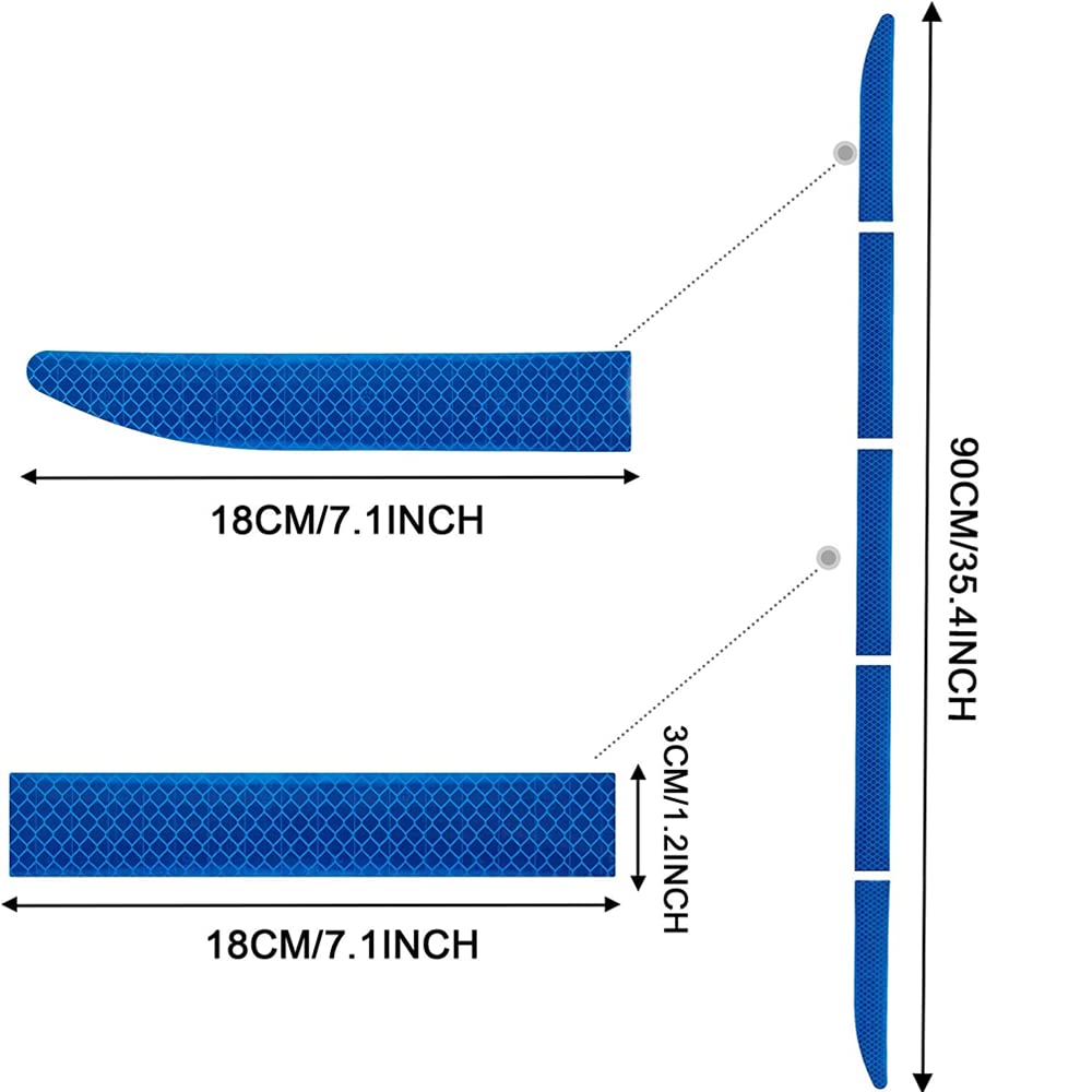 JINYUNDUOSP Car Bumper Warning Stickers 36 ''Strong Reflective Striped Stickers, Waterproof self-Adhesive car Trunk Visible at N