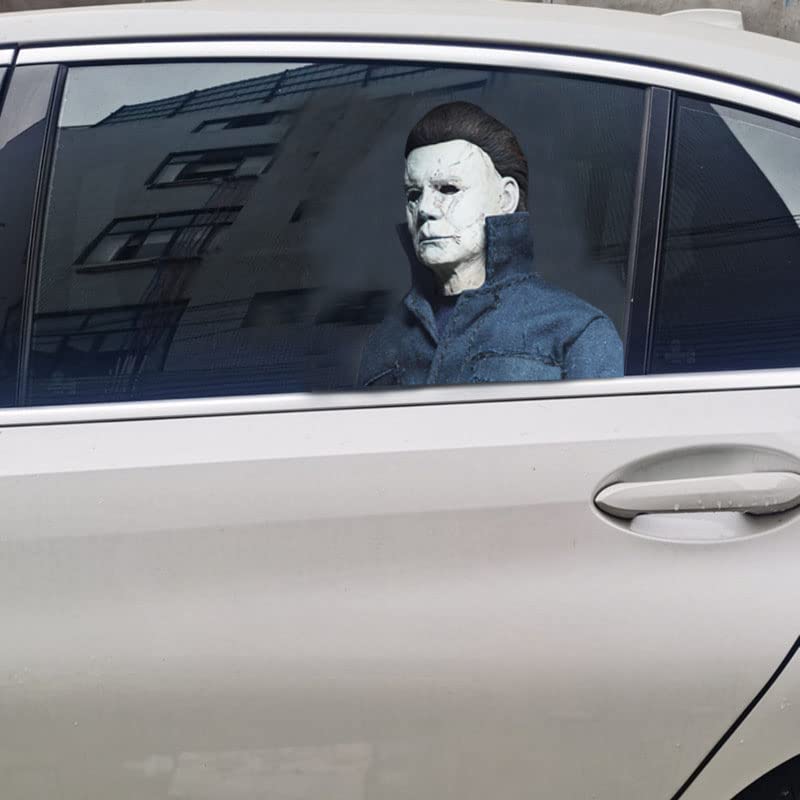 Toogod Michael Myers Car Window Decal Halloween Window Cling Funny Car Stickers For Automotive(For Left Side)