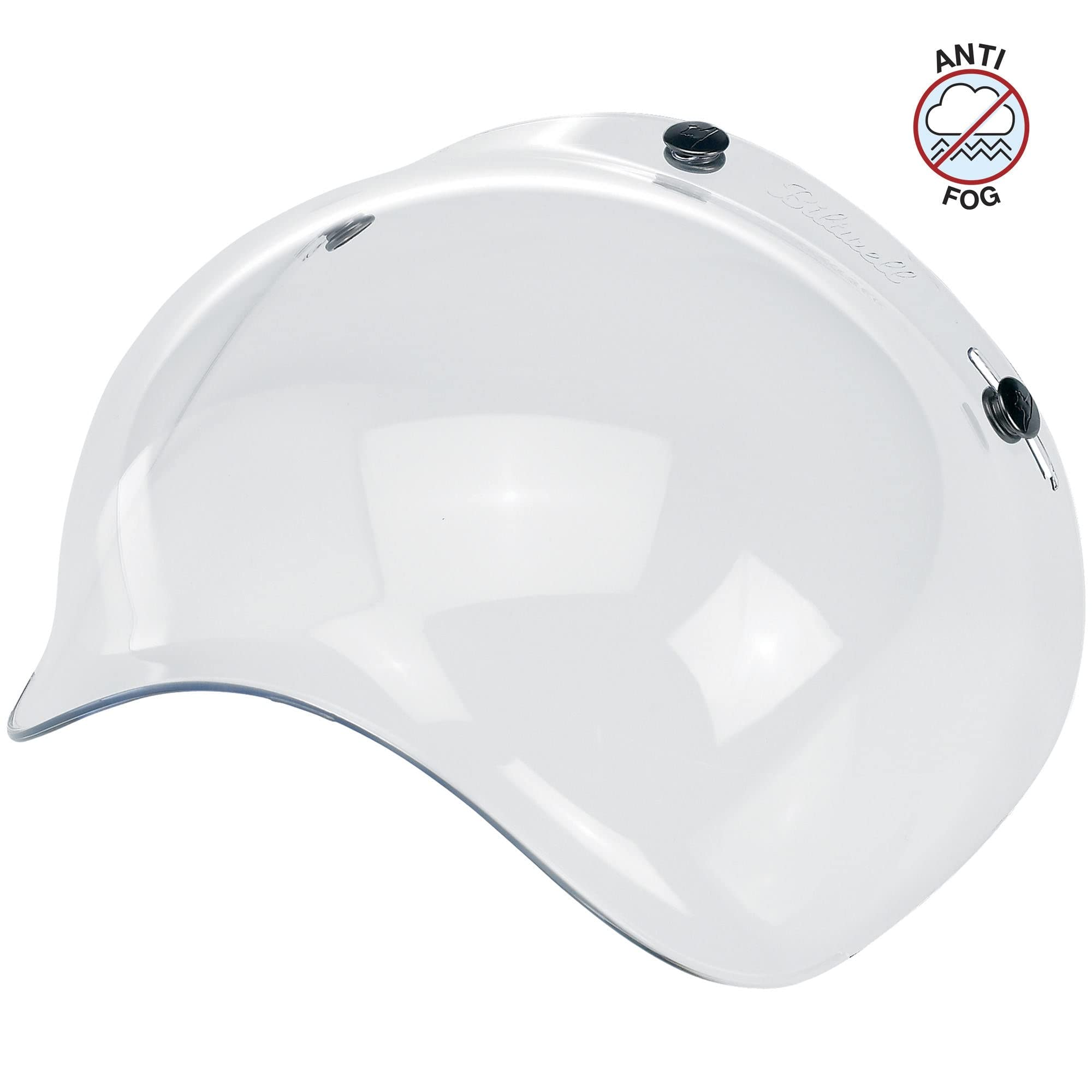 Biltwell Bubble Shield Clear - Anti-Fog, Scratch Resistant, Uv/A Uv/B Resistant