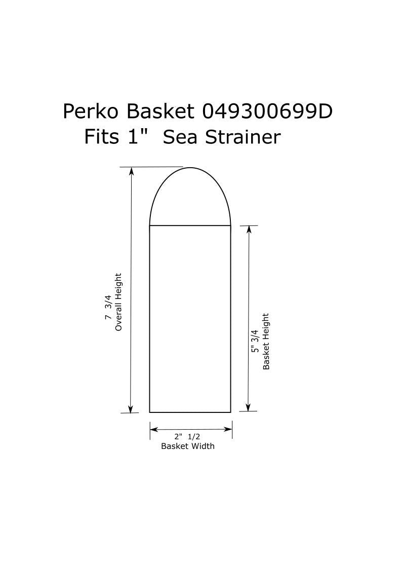 Perko 304 Stainless Steel Basket Strainer Only