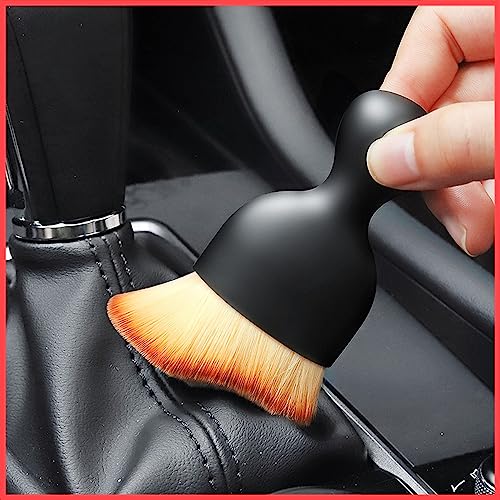 Wolpin Multipurpose Car Interior Cleaning Brush With Handle Ac Vent Dashboard Dust Dirt Cleaner For Pc Laptop Keyboard Electroni