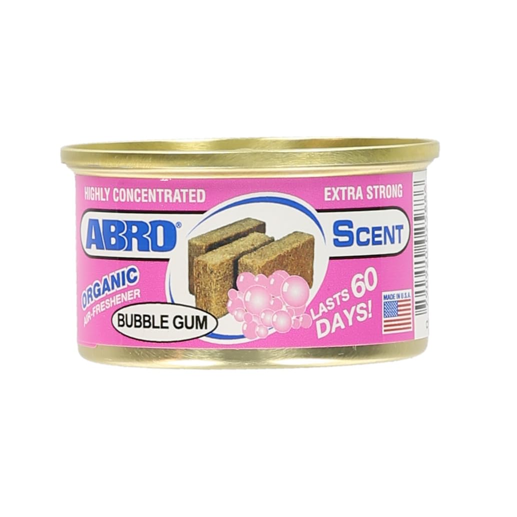 Abro Car Air Freshener Cans: Spill Proof Air Fresheners For Home, Office, Or Car Accessories, Lasts Up To 60 Days - 1 Pack Bubbl