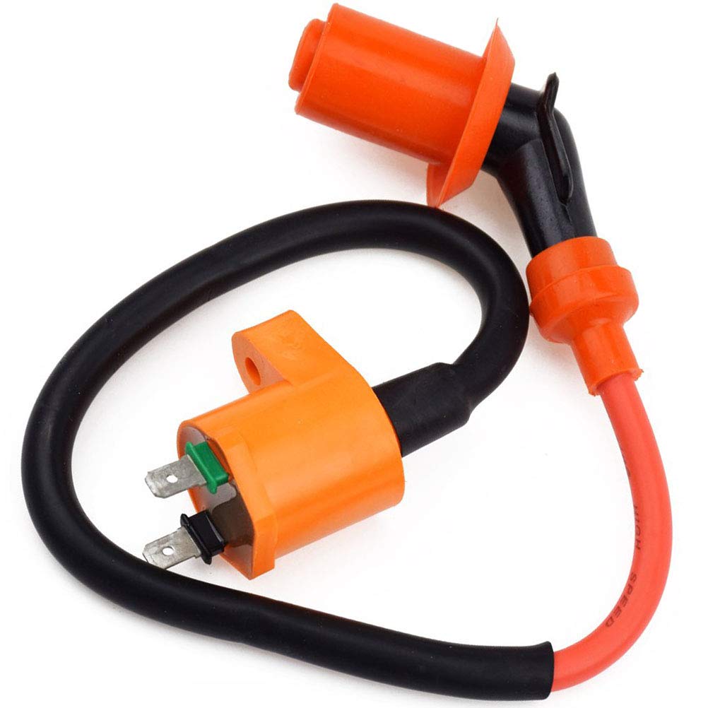 High Performance Racing Ignition Coil For Gy6 50Cc 150Cc 125Cc Atv Moped Scooter Parts With 6 Pin Cdi 3 Electrode Spark Plug - Scooter Ignition Coil Moped Performance Parts By Topemai