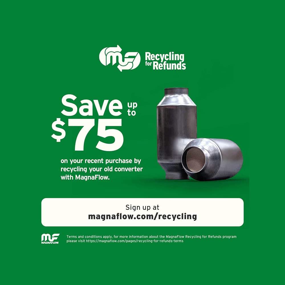 MagnaFlow Catalytic Converter 54055: 2.25''/2.25'' Inlet/Outlet, OEM Grade, Universal Fit (EPA Compliant)