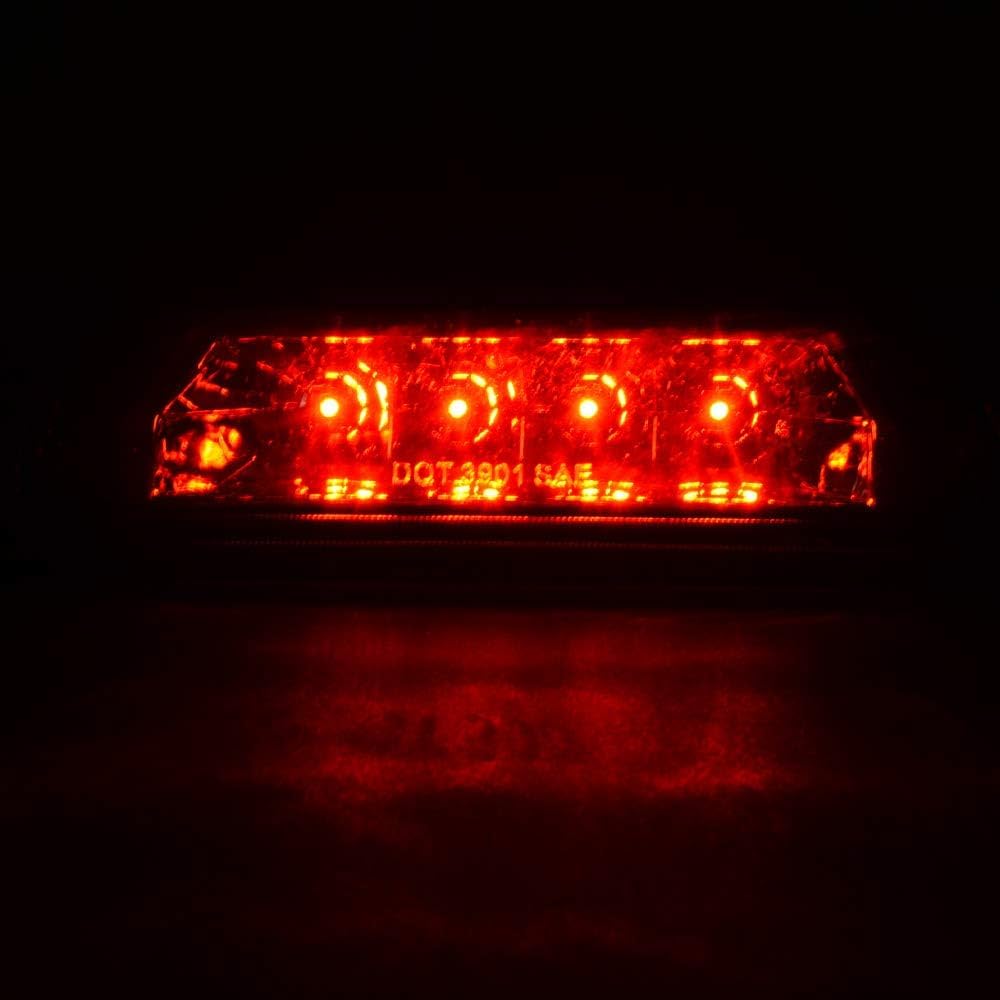 Cheda Third 3D Brake Lights, Compatible With 1997 1998 1999 2000 2001 Jeep Cherokee, Smoky Lens Clear Housing Led Bar Tail Cargo