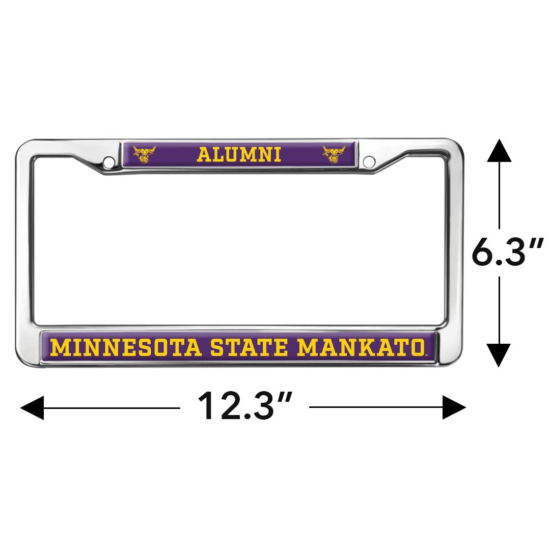 Mankato Alumni Logo Full Size Standard License Plate Metal Frame