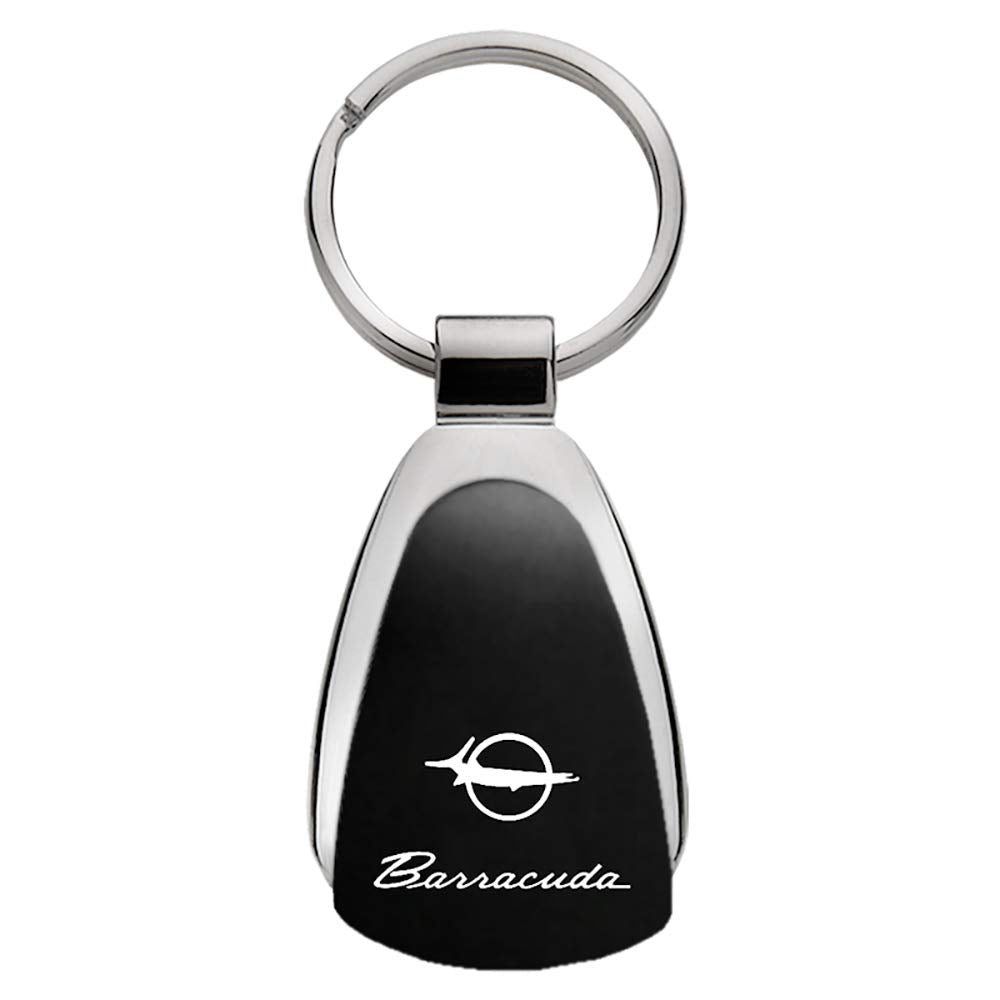 Au-TOMOTIVE GOLD Tear Drop Key Chain for Plymouth Barracuda (Black)