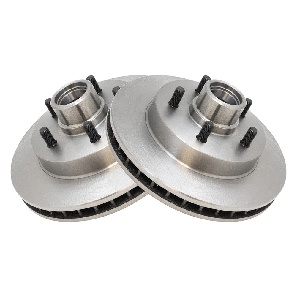 Trq Front Brake Rotors Set Vented Compatible With 1995-1999 Chevrolet C1500 1992-1999 C1500 Suburban 1996-2002 Express 1500 1995