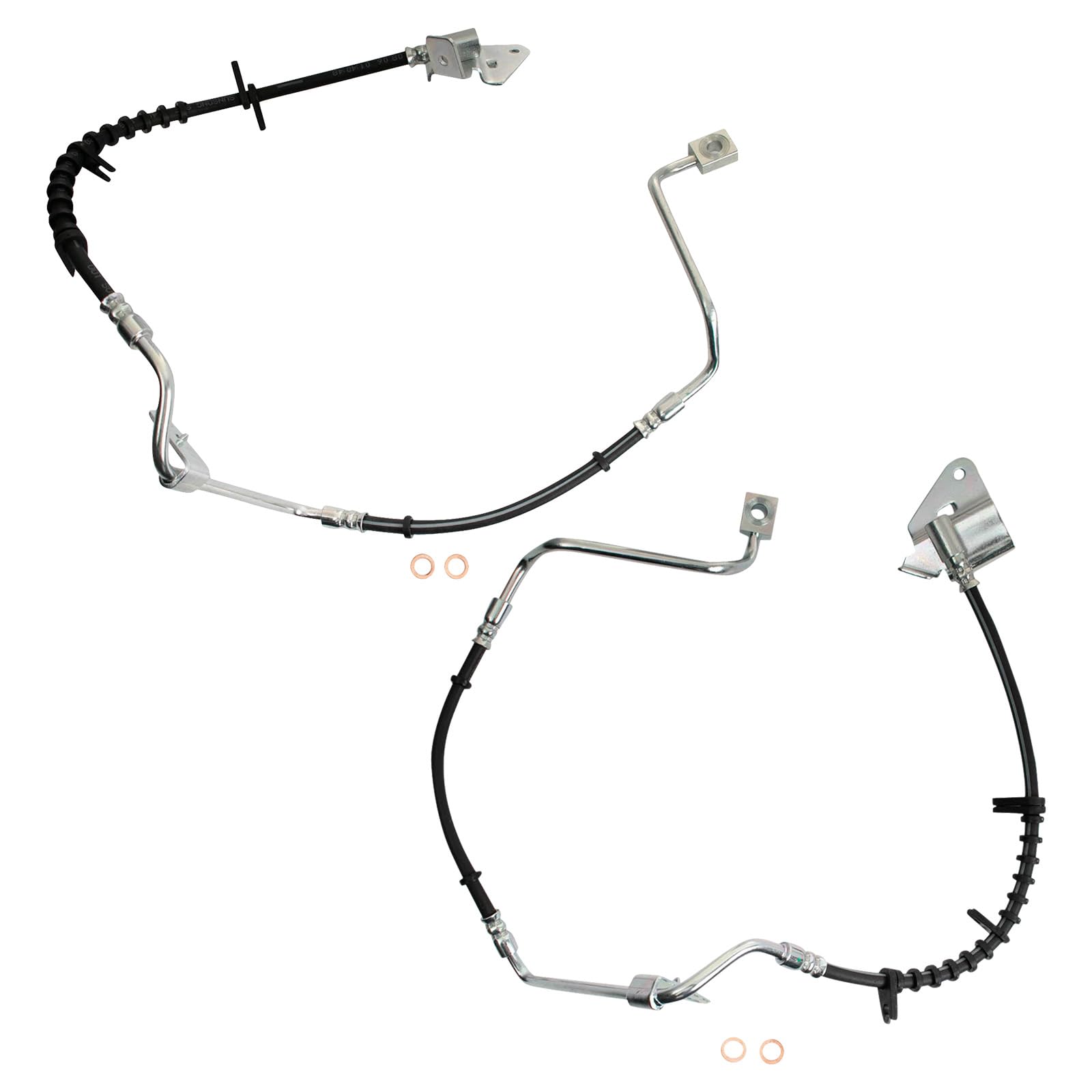 Trq Front Brake Hose Set Compatible With 1999-2003 Jeep Grand Cherokee