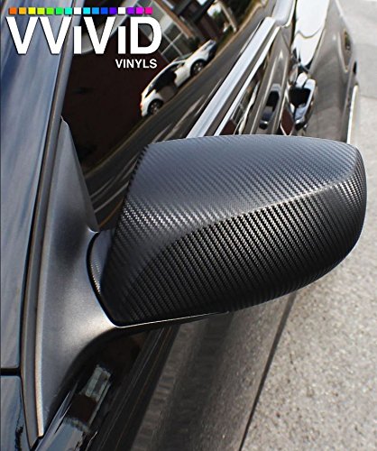 Vvivid Xpo Dry Deep Black 3D Carbon Fiber Vinyl Wrap Roll With Air Release Technology (1.49Ft X 5Ft)