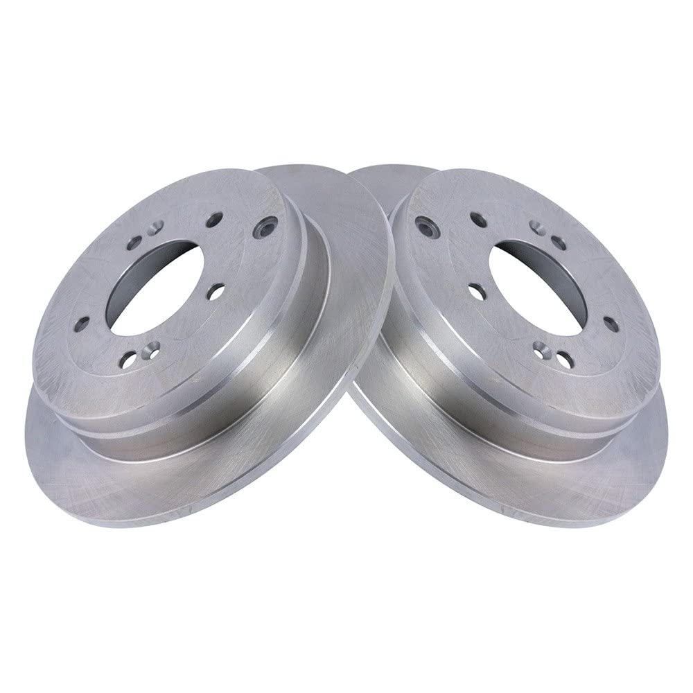 Trq Rear Brake Rotors Set Solid Compatible With 2006-2010 Hyundai Azera 2007-2009 Kia Amanti