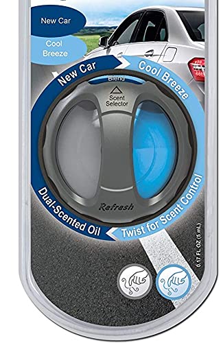 Refresh Your Car! E300865304 Dual Scent Diffuser, New Car/Cool Breeze