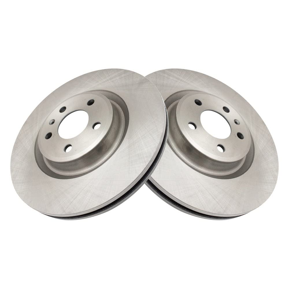 Trq Front Brake Rotors Set Vented Compatible With 2014-2015 Audi A6 A6 Quattro 2013-2015 A7 Quattro 2013-2017 Q5 2012-2016 S4 20