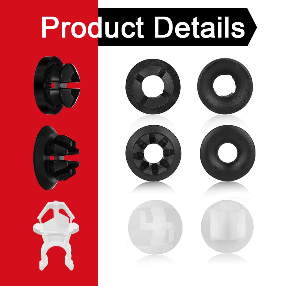 30Pcs Hood Prop Rod Holder Clips, Car Engine Hood Stay Clips, Hood Support Prop Rod Holder, Black White Hood Rod Clip Compatible