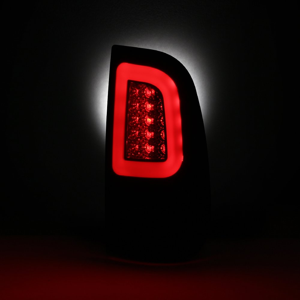 Akkon - For Black Smoked 2008-2016 Ford F250 F350 F450 F550 Superduty Led Tube Tail Lights Pair Brake Lamps