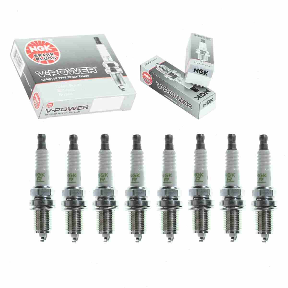 8 pc NGK V-Power Spark Plugs compatible with Toyota Sequoia 4.7L V8 2001-2004