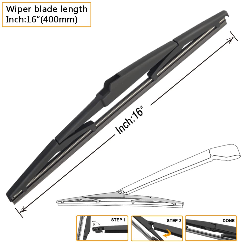 Autoboo 28''+20'' Windshield Wipers With 16'' Rear Wiper Blade Replacement For Toyota Sienna 2011-2017 2018 2019 2020 -Original