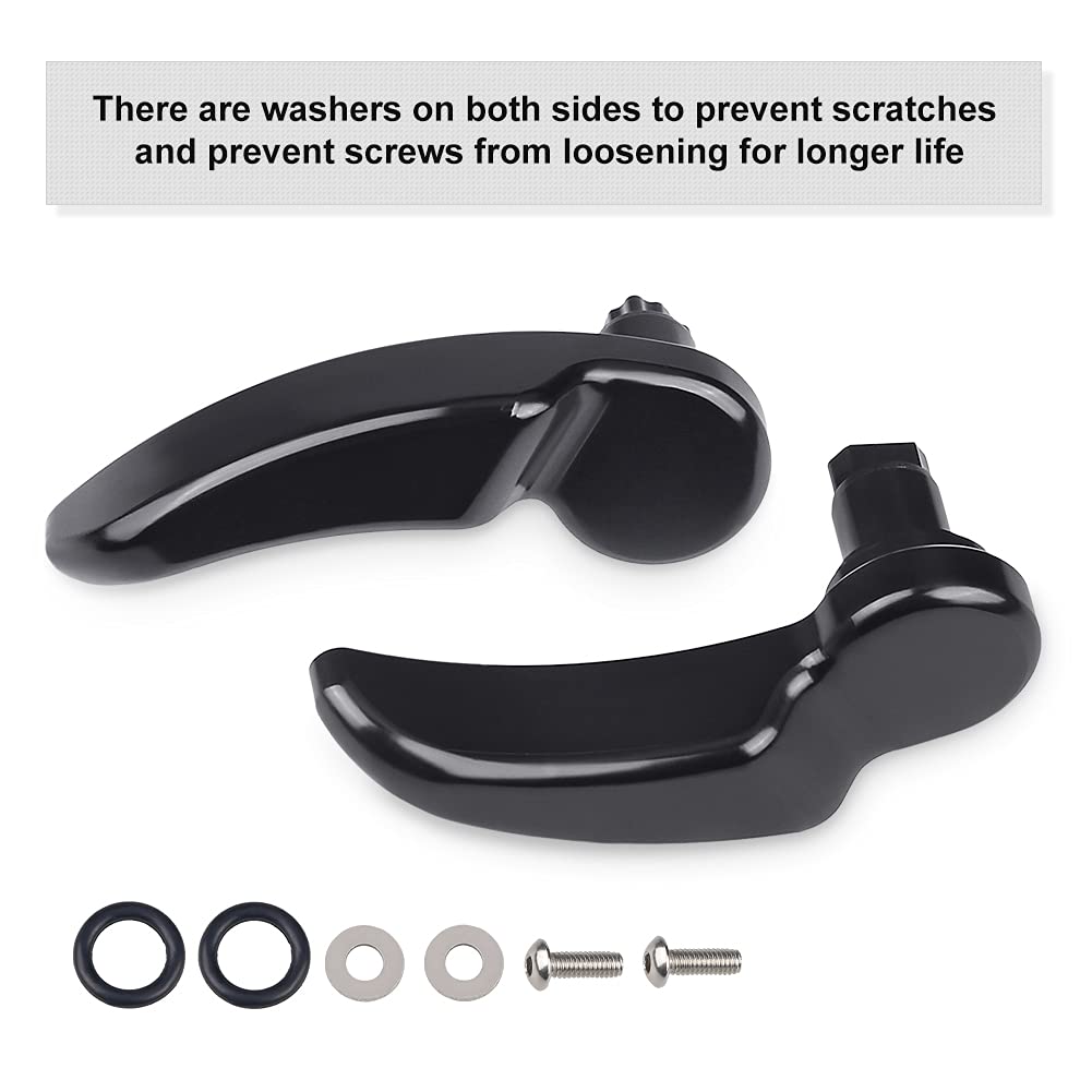 WATERWICH Black Saddlebag Latch Kit Saddle Bag Lifter Compatible with Harley Davidson Street Road King Electra Glide Ultra Limited FLHR FLHT FLHX FLHTK 2014-2023