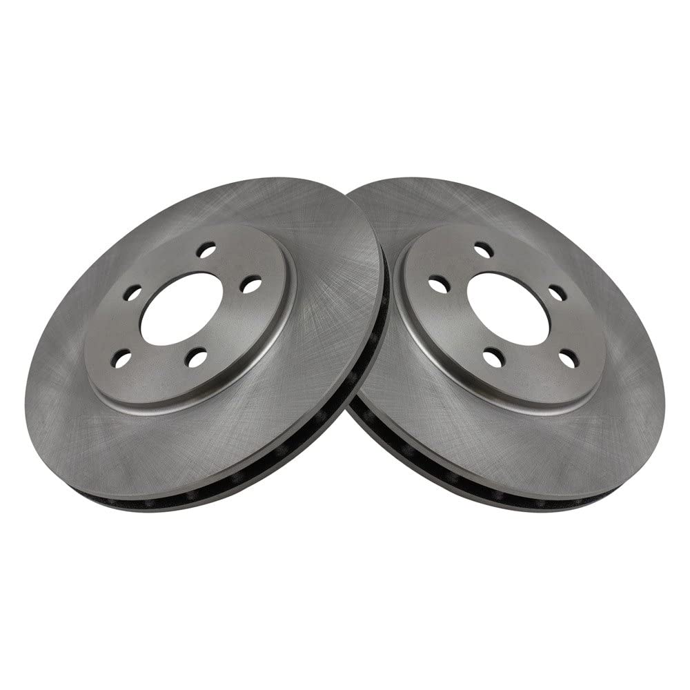 Trq Front Brake Rotors Set Vented Compatible With 1995-2000 Chrysler Cirrus 1996-2000 Sebring Dodge Stratus Plymouth Breeze