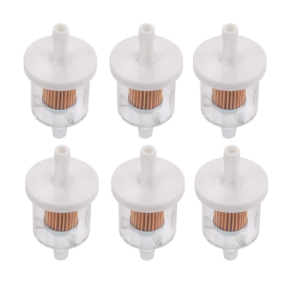 Alonegoer 6Pcs 49019-0027 For 40 Micron 1/4 Inline Fuel Filter Compatible With Kawasaki Fx481V Fx541V Fx600V Fx651V Fx691V Fx730V Fx751V Fx801V Fx850V Fx921V Fx1000V 49019-0014 49019-7001