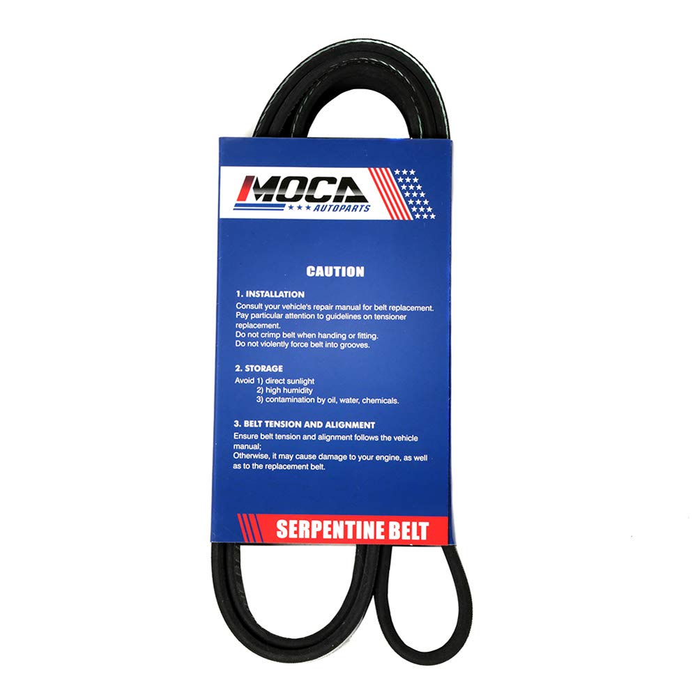 MOCA EPDM 6PK1400 Belt Compatible with 2006-2007 for Mercury Mariner 2.3L & for Mazda Tribute & for Dodge Stratus & for Ford Esc