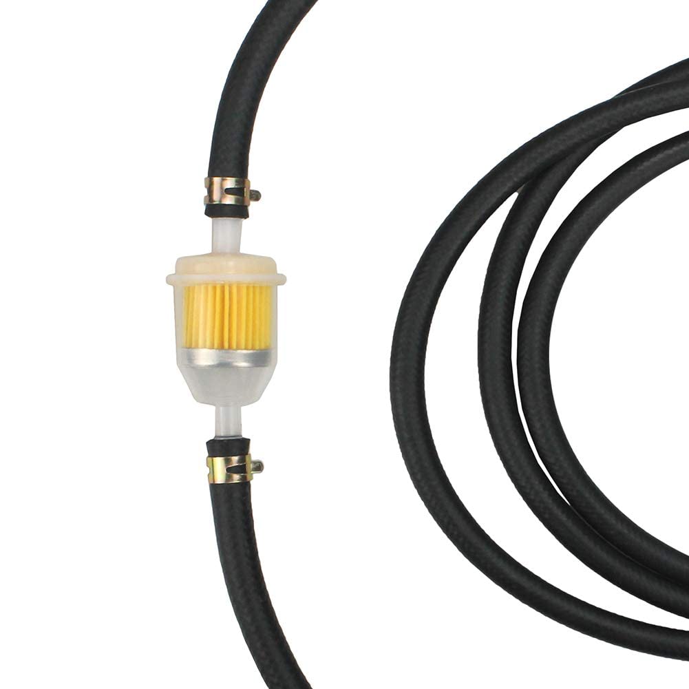 IZOKEE 1/4'' Inch ID Fuel Line Set - 2 Meter / 6-Foot  Inch Fuel Line + 2 Pcs 1/4 Inch & 5/16 Inch Fuel Filters + 10 Pcs 2/5'' I
