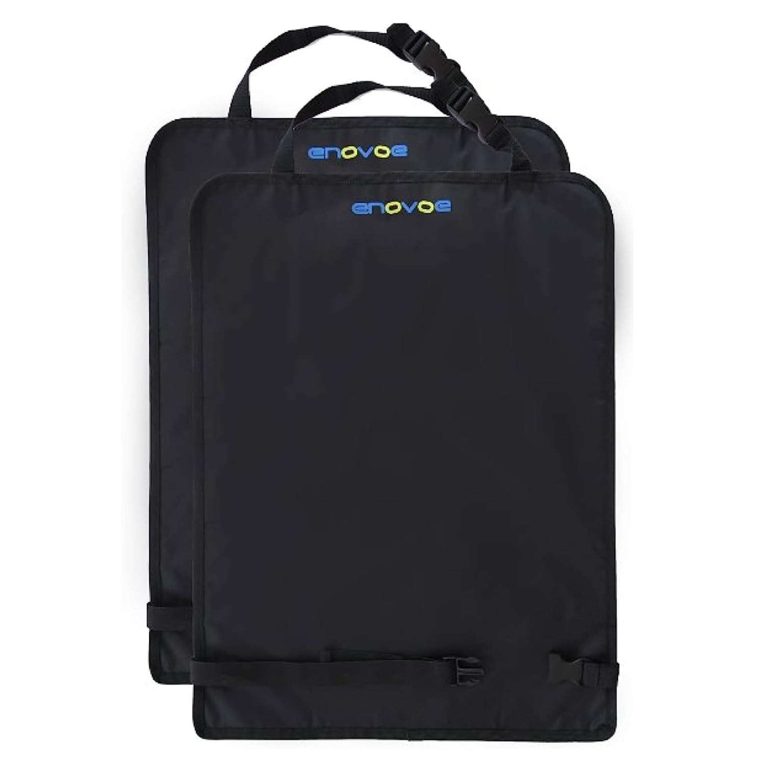 Enovoe Kick Mats car seat protector for child car seat - 2 Pack Multi Pocket Storage Organizer Back Seat Cover offer Protection of Your Upholstery from Mud and Scratches - Back seat protector for kids