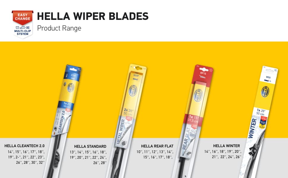 Hella Oe Quality 20 Inch Winter Rubber Wiper Blade (Single Blade) Fits Select Domestic, Asian And European Vehicles / 358004201
