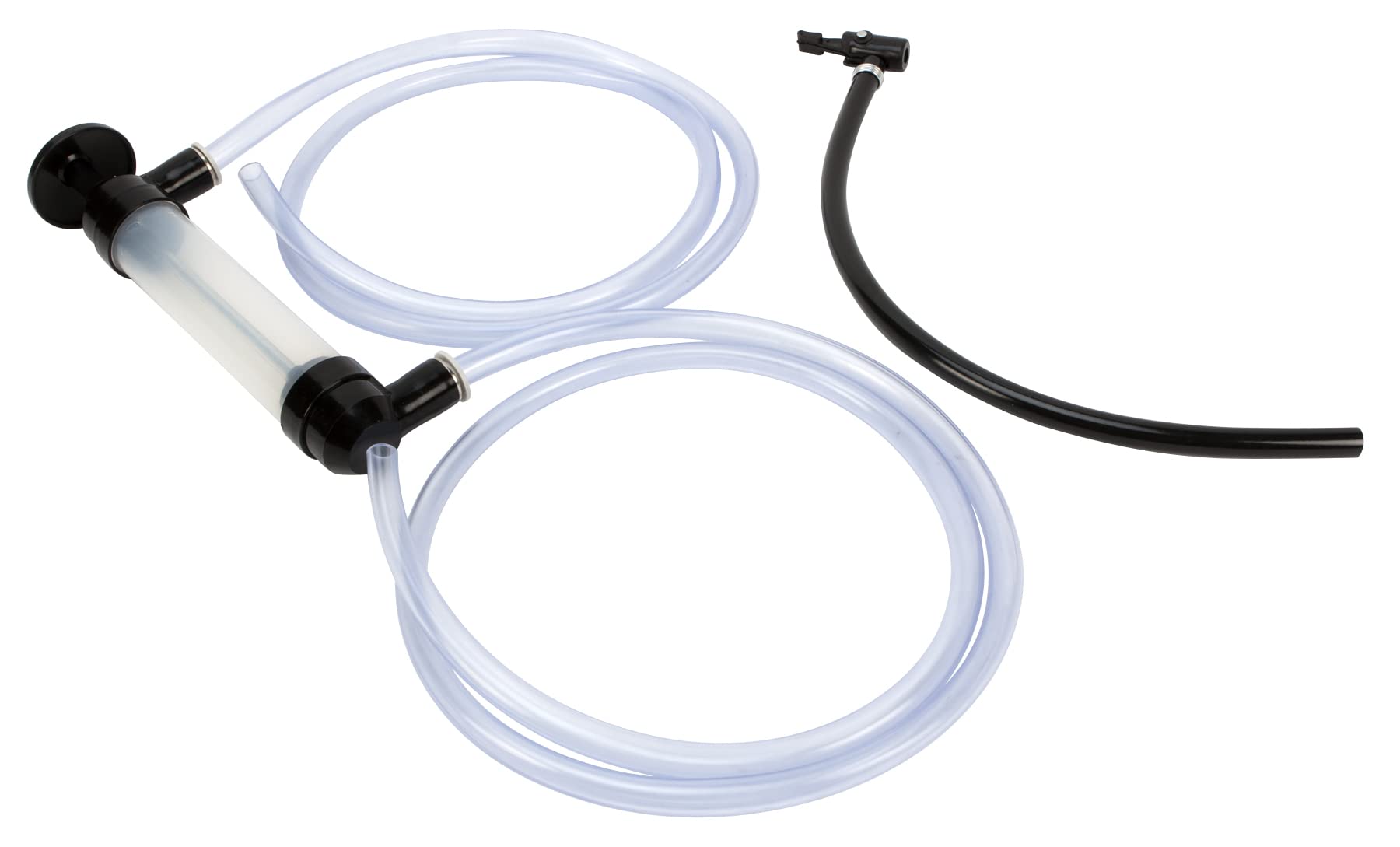 Performance Tool W1156 Grip Clip Transfer Pump/ Siphon Fluid Transfer Pump Kit for Water, Oil, Liquid, and Air, Black/Clear, 48-